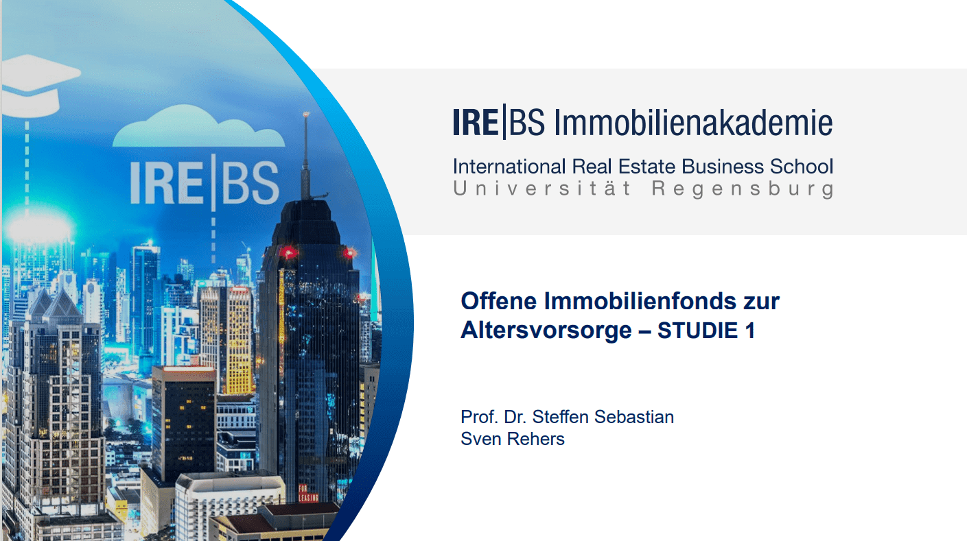 IREBS study: Open-ended real estate funds are an important component of a long-term pension strategy