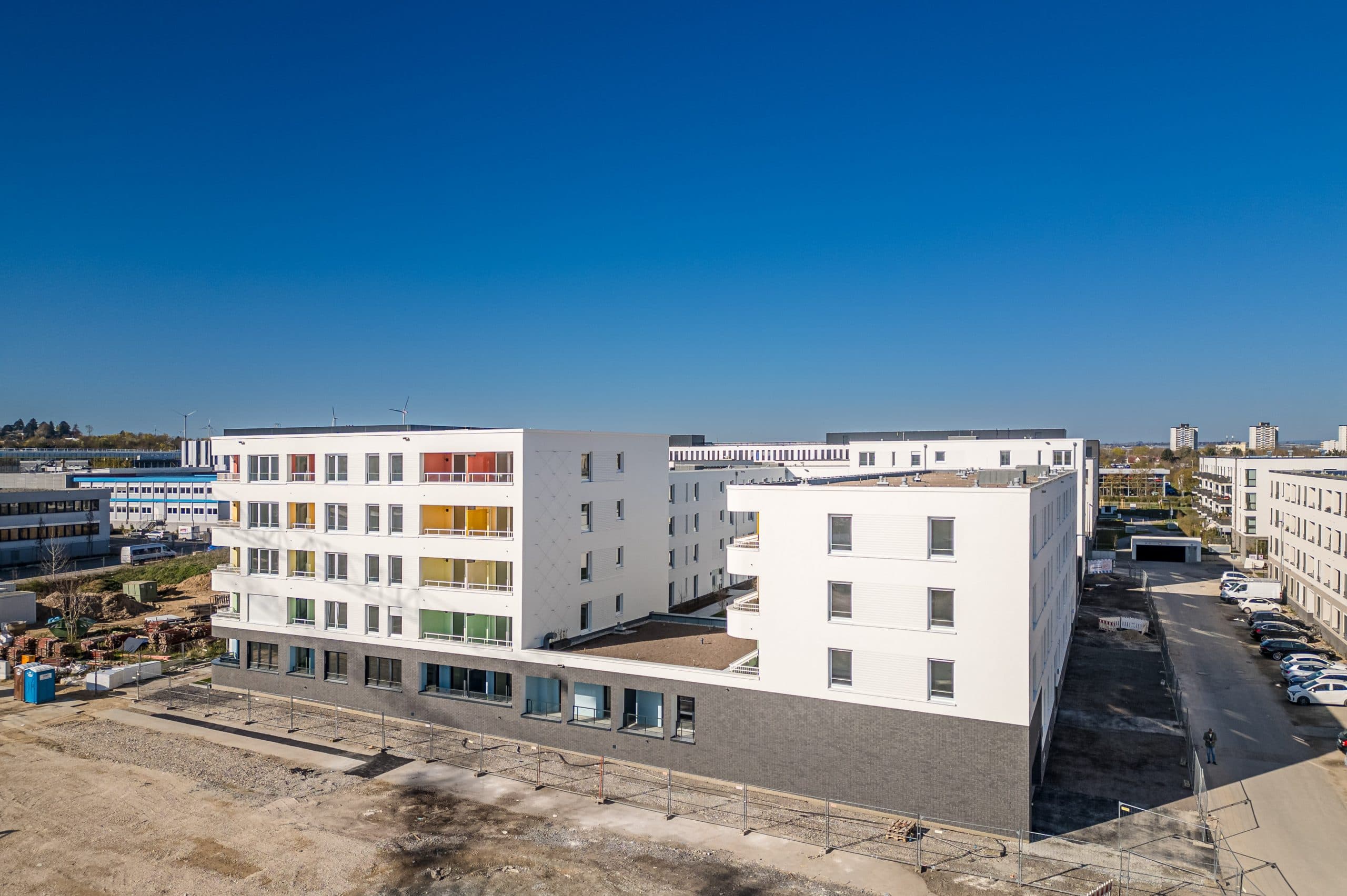 Das fertiggestellte Wohnensemble an der Walter-Hallstein-Straße in Mainz-Weisenau