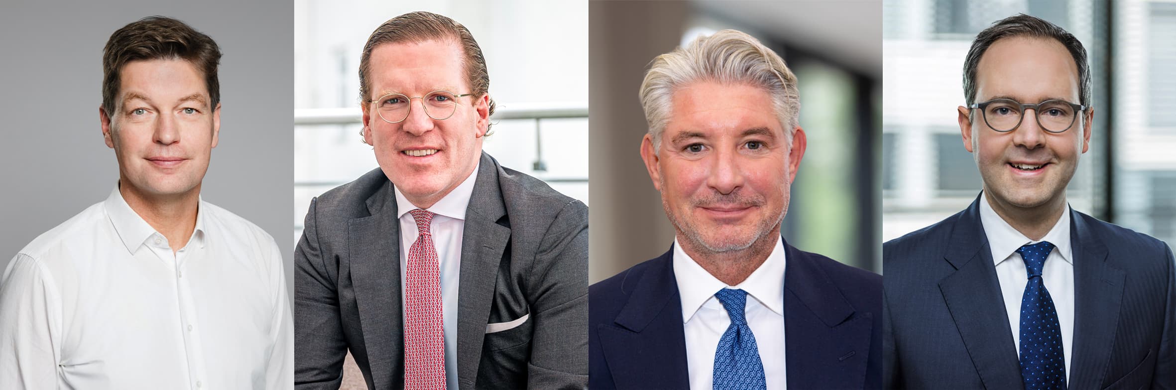 Gruppenporträt der Geschäftsführer und Experten von bulwiengesa, SQUARE PARKS, Berlin Hyp und AEW Invest.