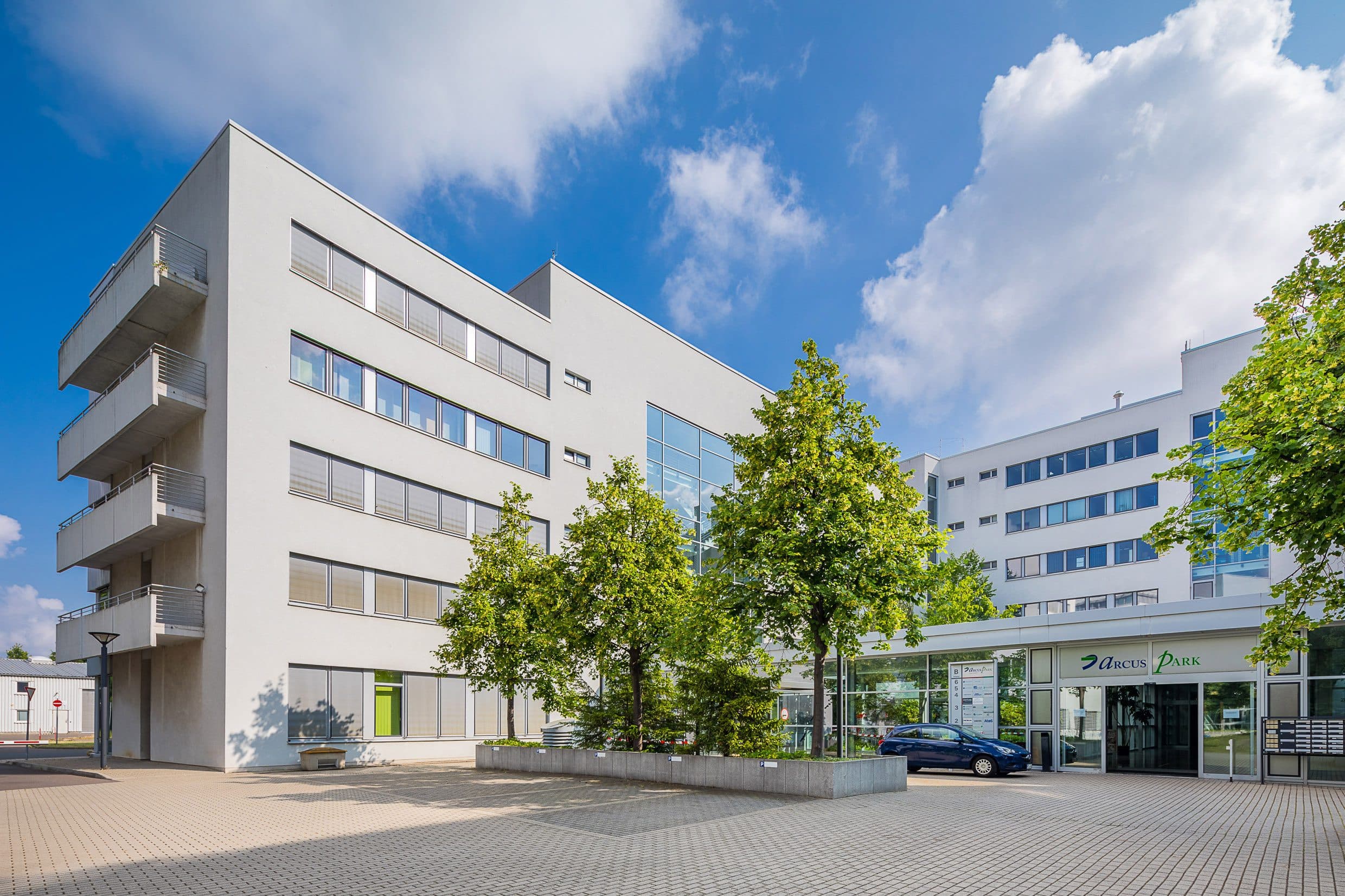 ArcusPark in der Torgauer Straße in Leipzig Nordost - Eingangsbereich