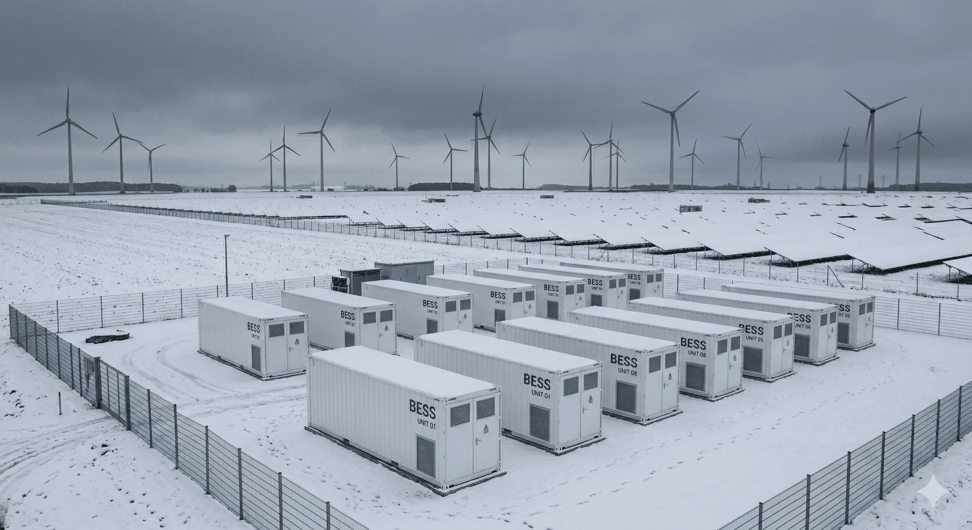 Wenn Wind und Sonne Pause haben - Schlüsselbeiträge von Großbatteriespeichern bei Dunkelflauten
