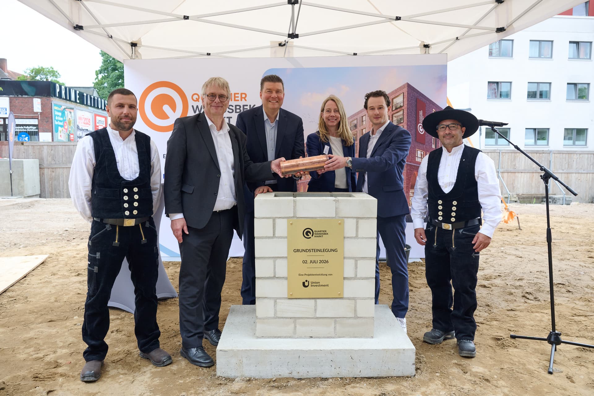 Grundsteinlegung für „Quartier Wandsbek Markt“ in Hamburg