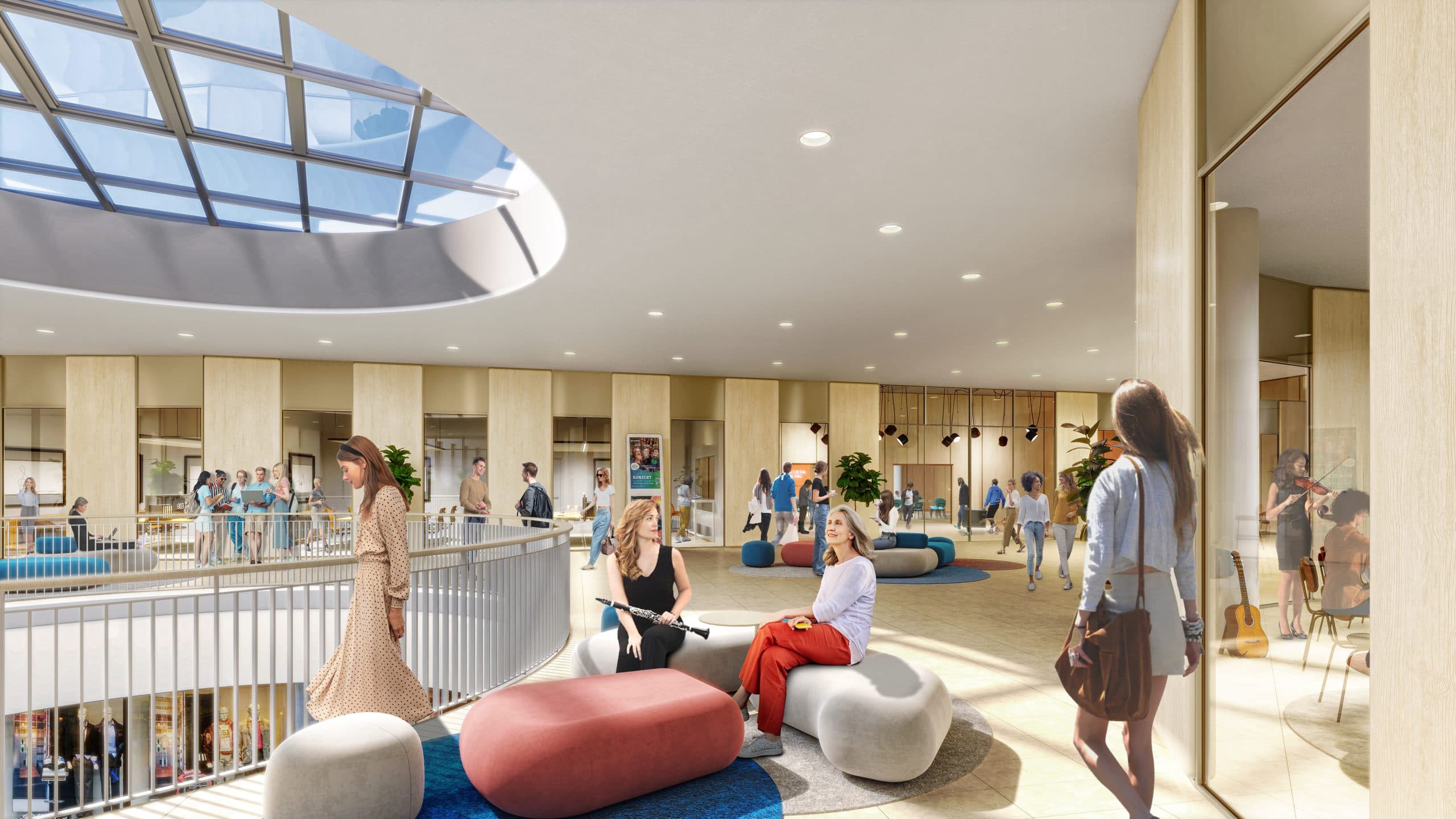 Visualisierung Ems-Quartier Meppen, Musikschule, ein Projekt der der Lindhorst Gruppe