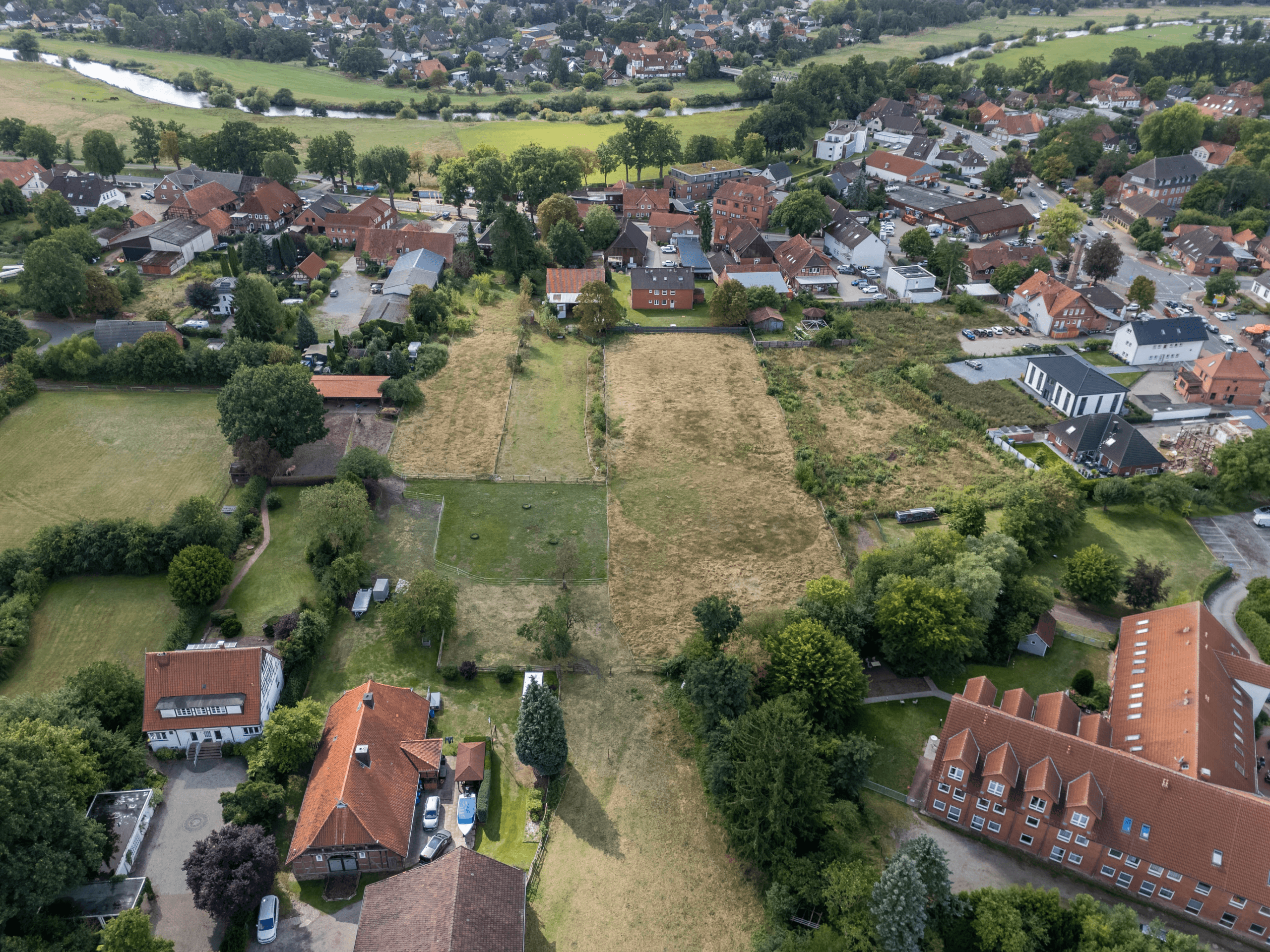 Luftbild Aktueller Zustand Baufeld, Wohnquartier Storchenwinkel Winsen (Aller), ein Projekt der der Lindhorst Gruppe Urheber: WOHNWERKimmopulse