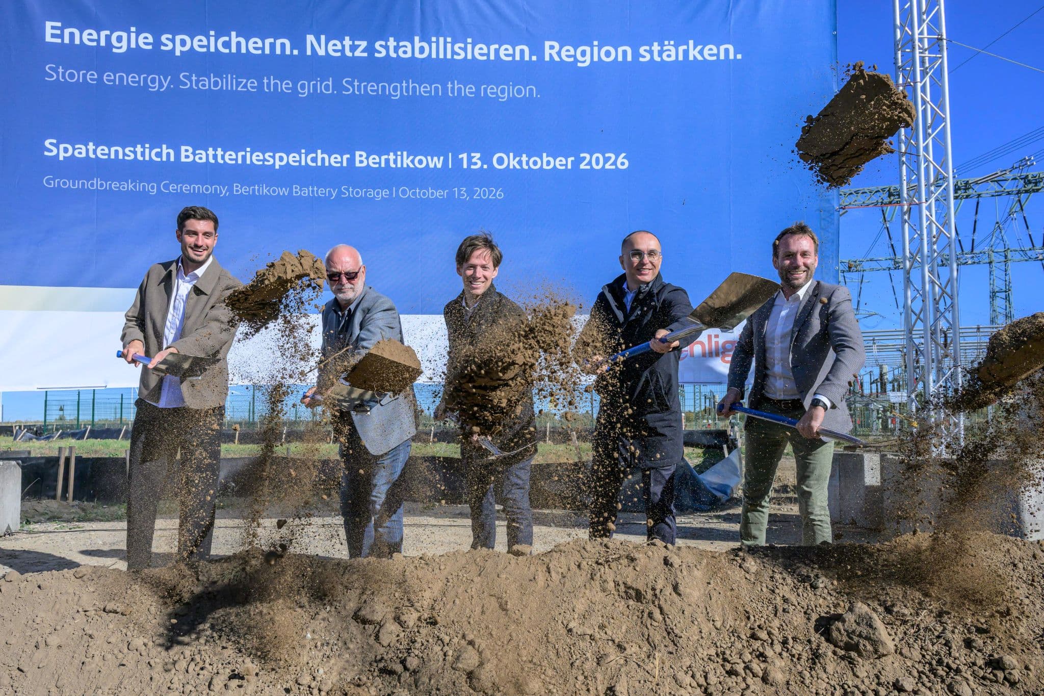 Enlight und ENERTRAG legen den Grundstein für das 200-MW-Batteriespeicherprojekt Bertikow in Deutschland