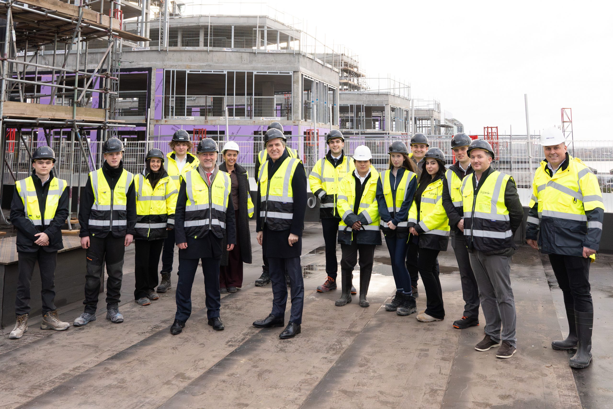 Steve Reed MP, Secretary of State for Housing, Communities and Local Government, and Steve Rotheram, Mayor of the Liverpool City Region, meet with Legacie's apprentices at The Gateway. Image credit Leg