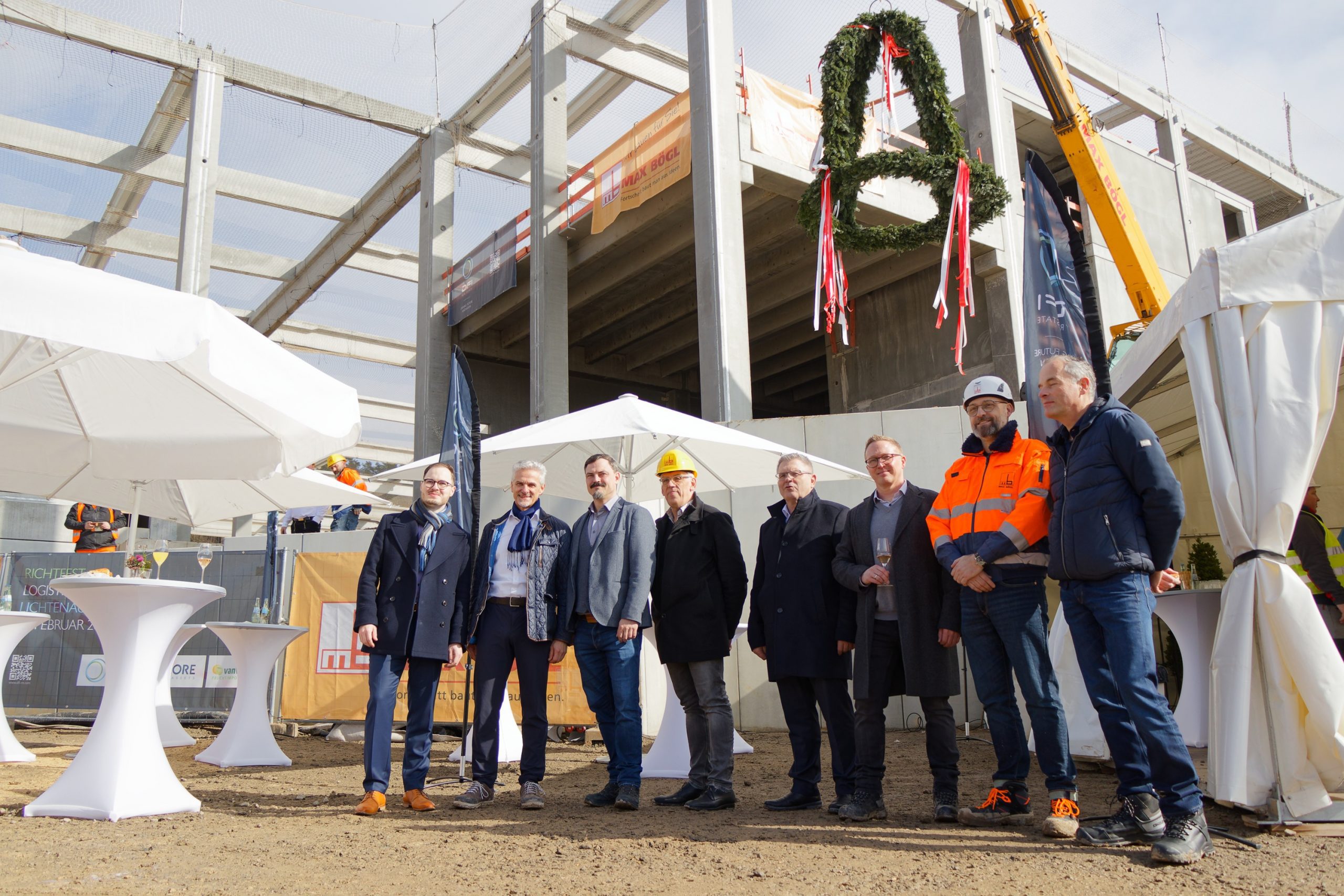 Richtfest von Kühlhalle in Lichtenau