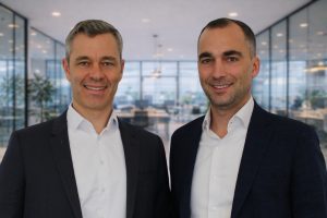 Prof. Dr. Gunnar Gombert und  Thomas Rübelmann (Bildnachweis Urheber / Quelle: NeoBid GmbH)