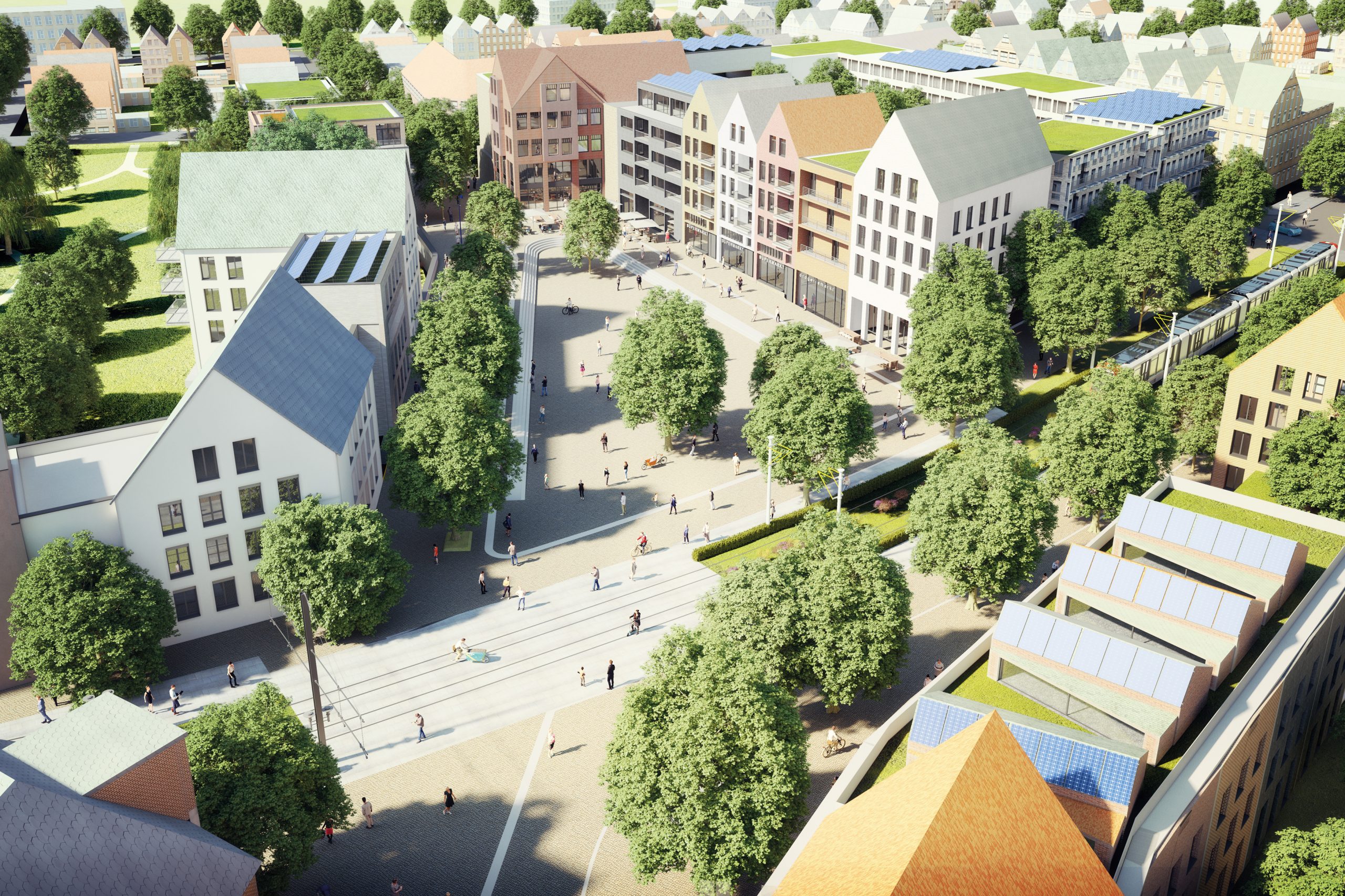 Visualisierung Quartiersplatz Rondorf Nord-West