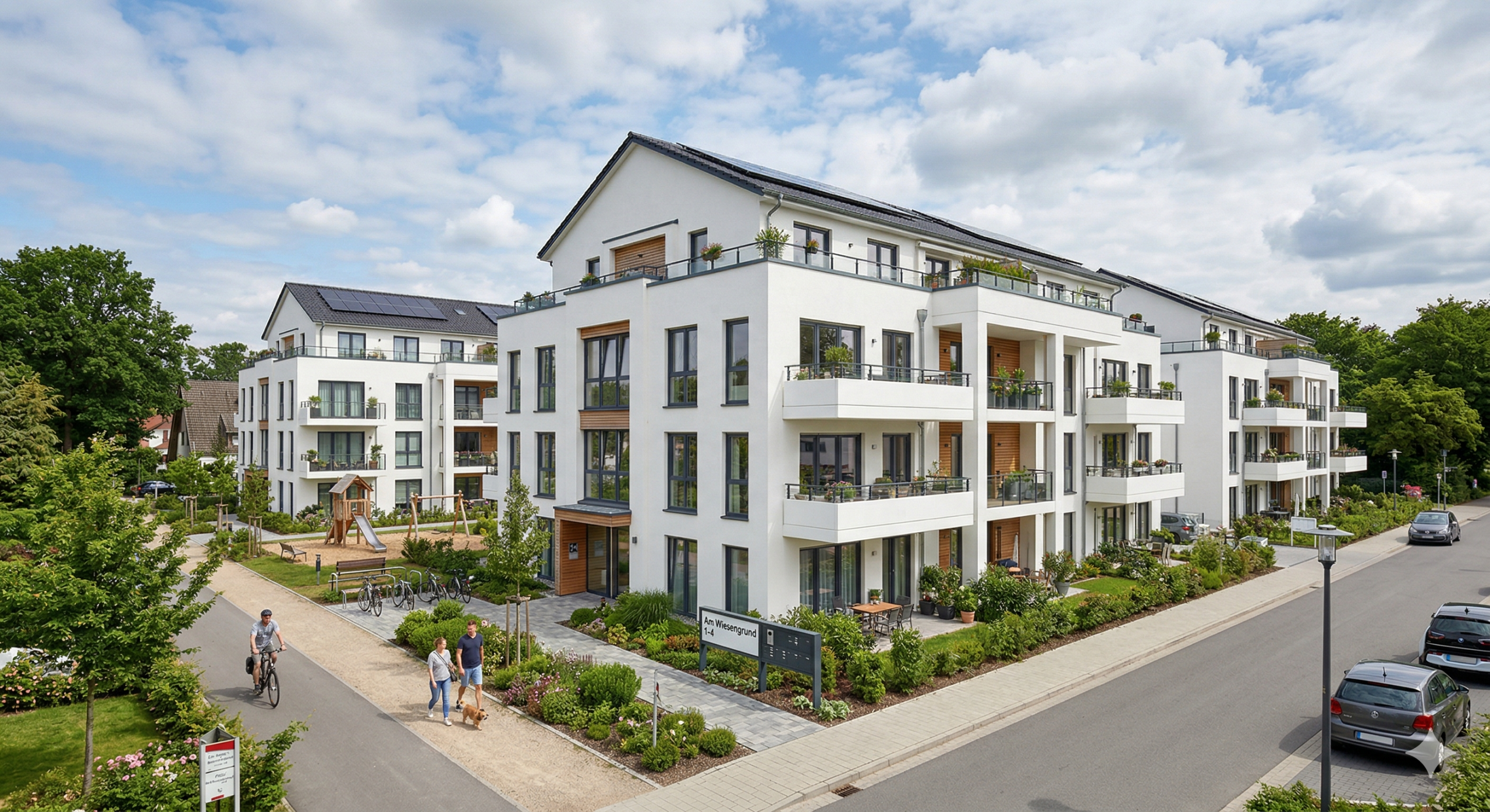 Symbolbild moderne Wohnanlage (Quelle: Gemini/KI)