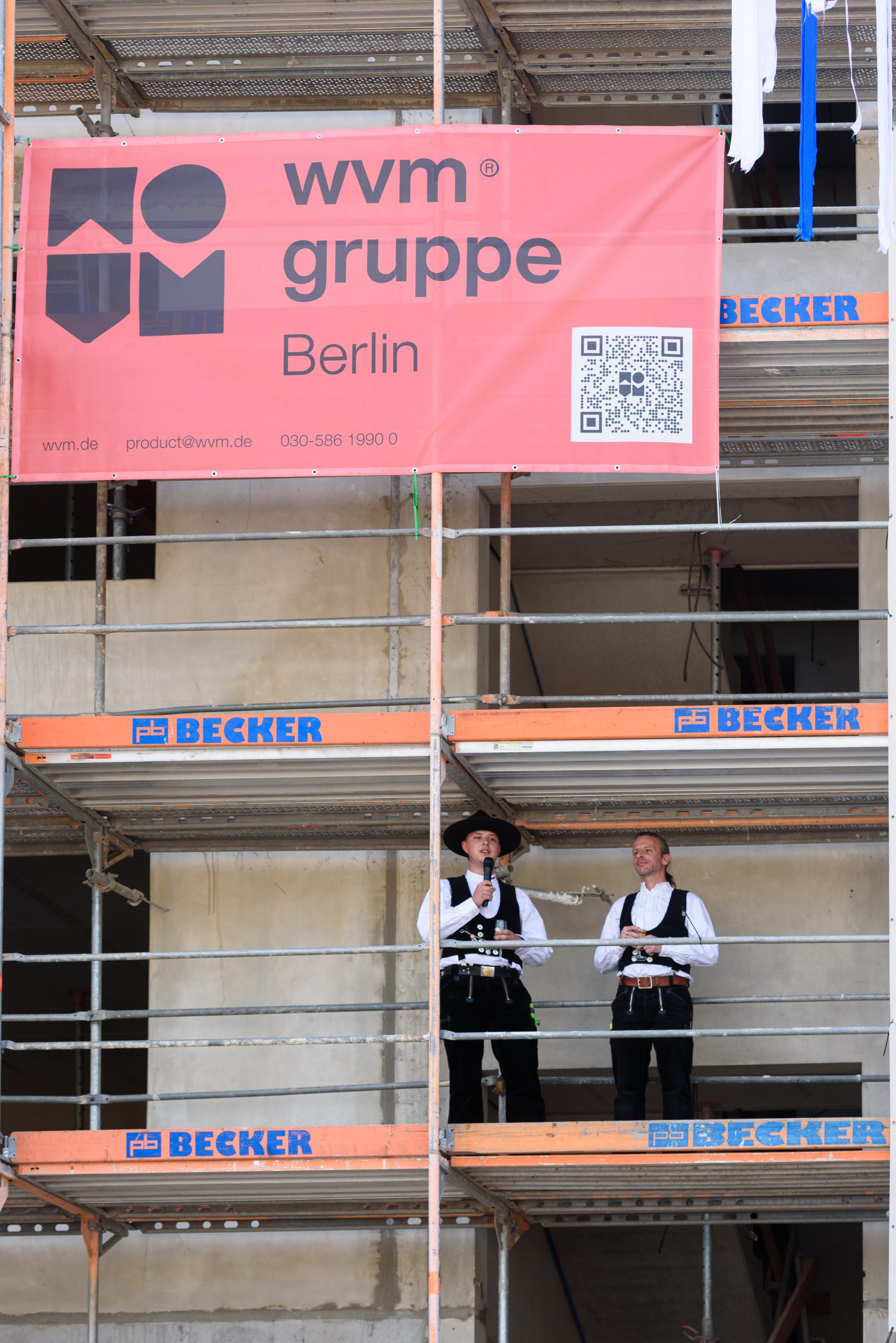 Richtfest am Zwieseler Hof in Berlin-Karlshorst mit Christian Gaebler