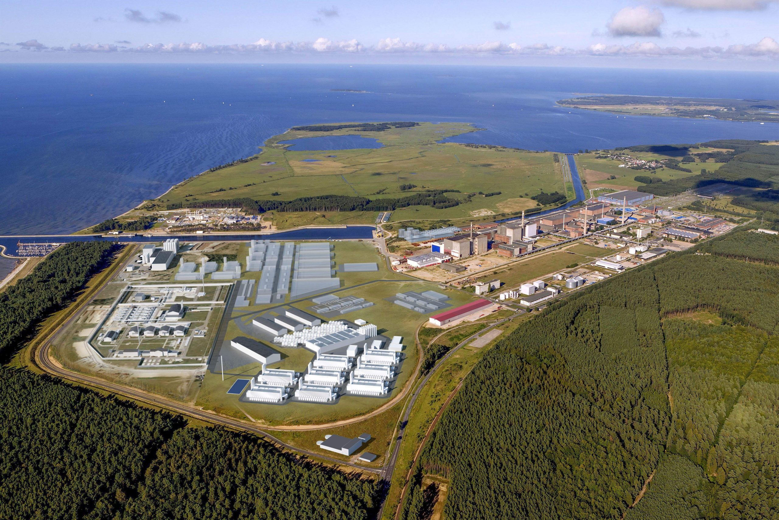 Luftbild Lubmin Wasserstoffzentrum (Copyright: KGAL GmbH & Co. KG)