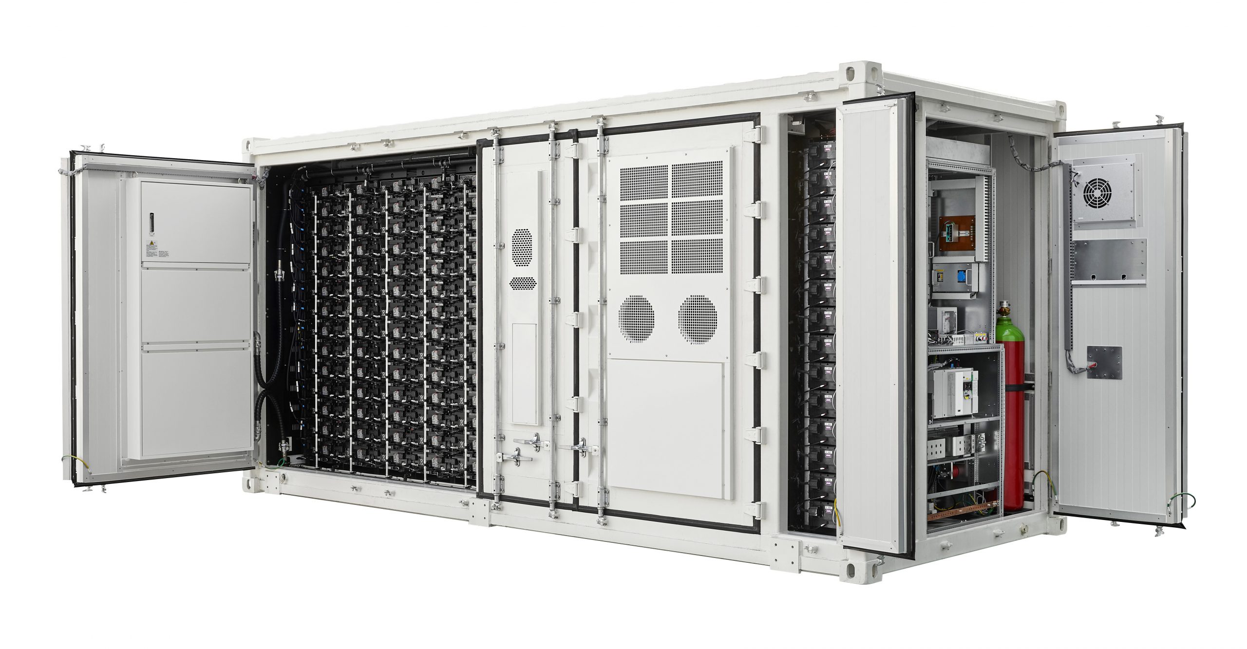 Visualisierung Batteriespeichersystemen (BESS) – Musteransicht (Urheber: TESVOLT AG)