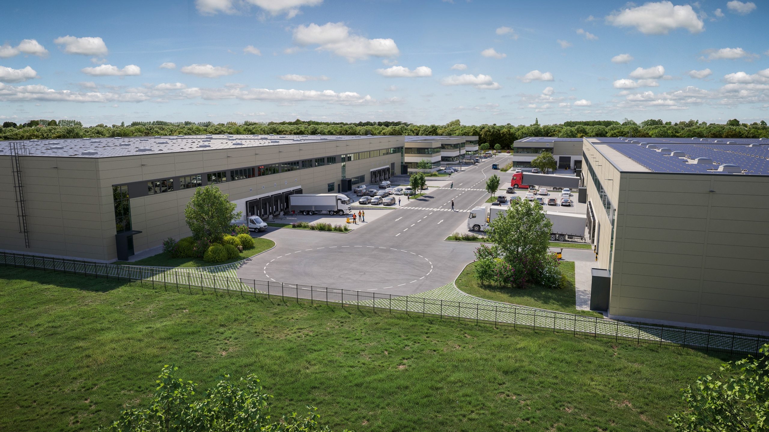Visualisierung Gewerbepark CTPark Dresden Nord (Quelle: CTP Deutschland)