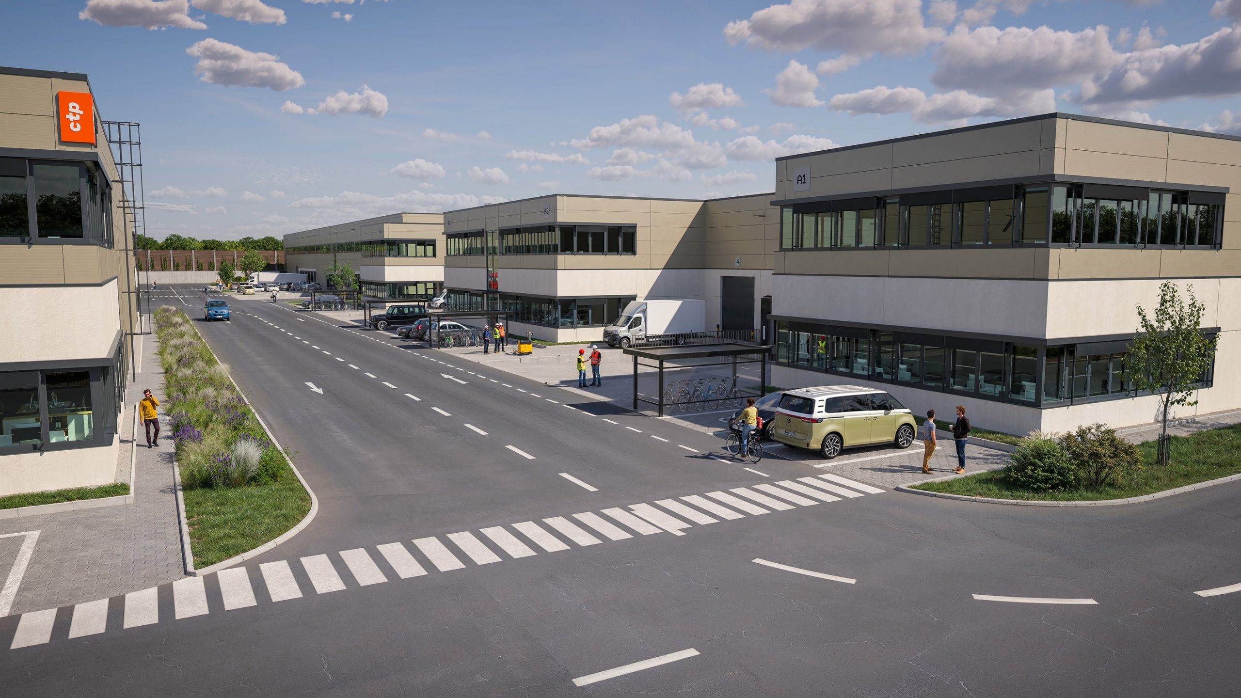 Visualisierung Gewerbepark CTPark Dresden Nord (Quelle: CTP Deutschland)