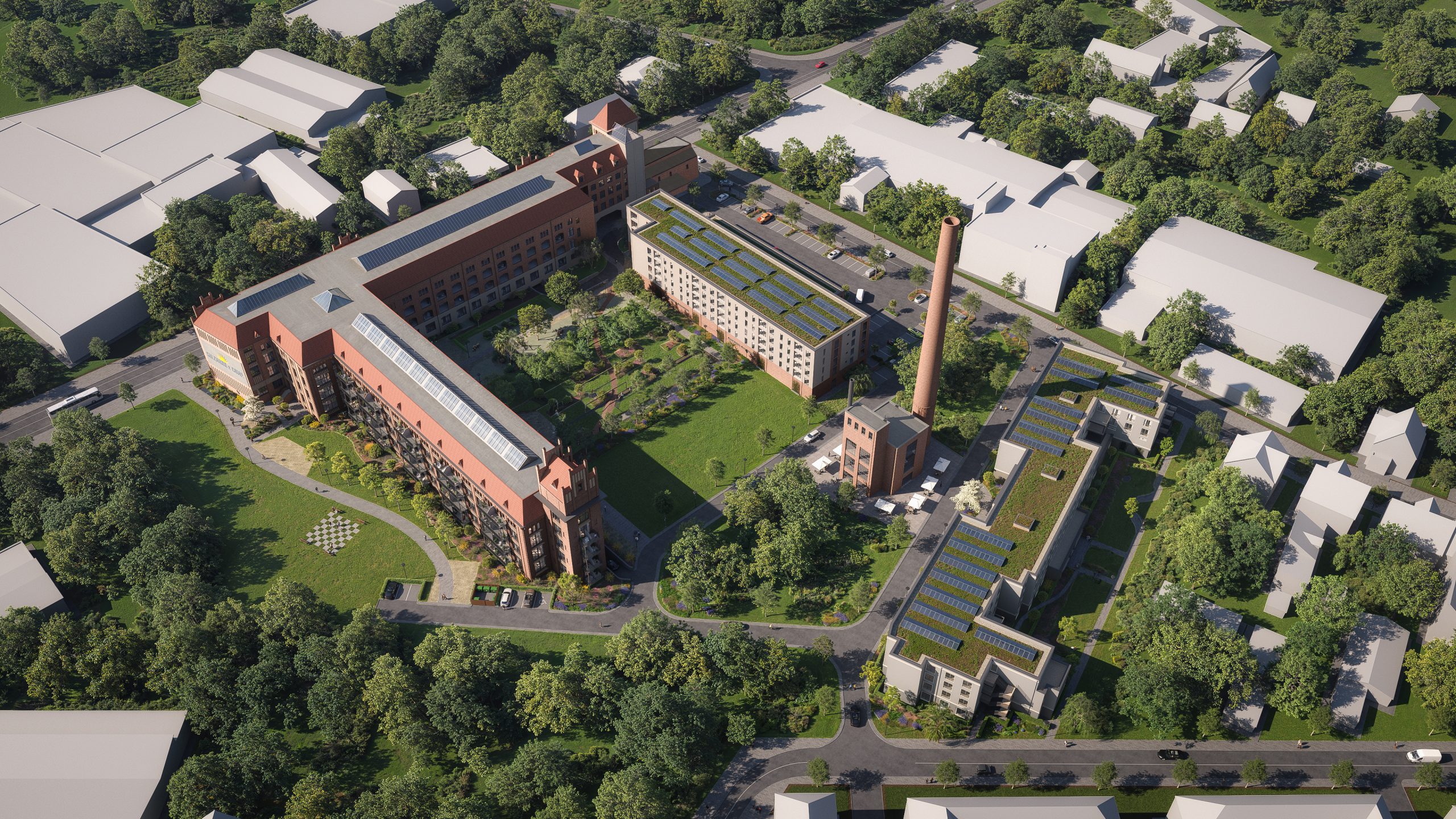 Lageplan Wohncarrée Industriedenkmal Salzmann in Kassel, Hessen, ein Projekt der Cureus Urheber: Pecuria GmbH